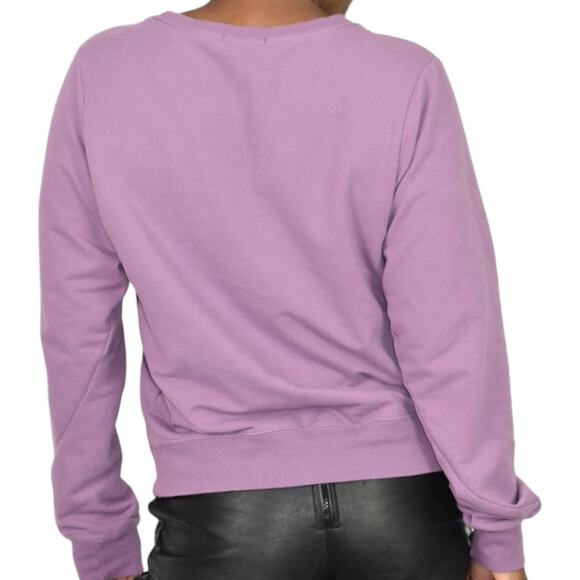 Wildfox Moon Phases Sweatshirt Purple White Graphic Celestial Crewneck Medium - Picture 3 of 13